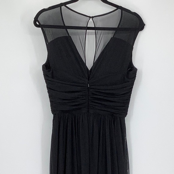 NEW! Alfred Sung Size 10 Chiffon V-Neck Maxi Black Dress $231 msrp J2-11 - Picture 9 of 10